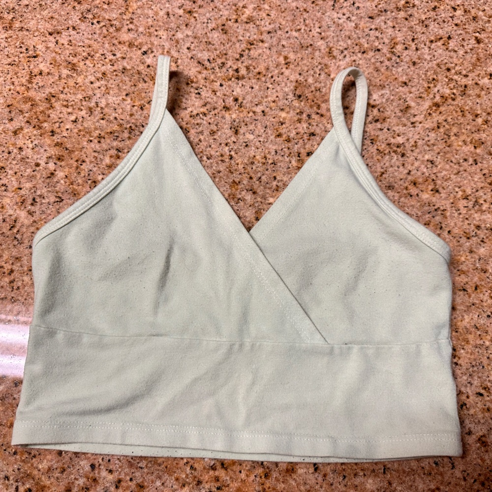 Brandy Melville Light Green Crop Top